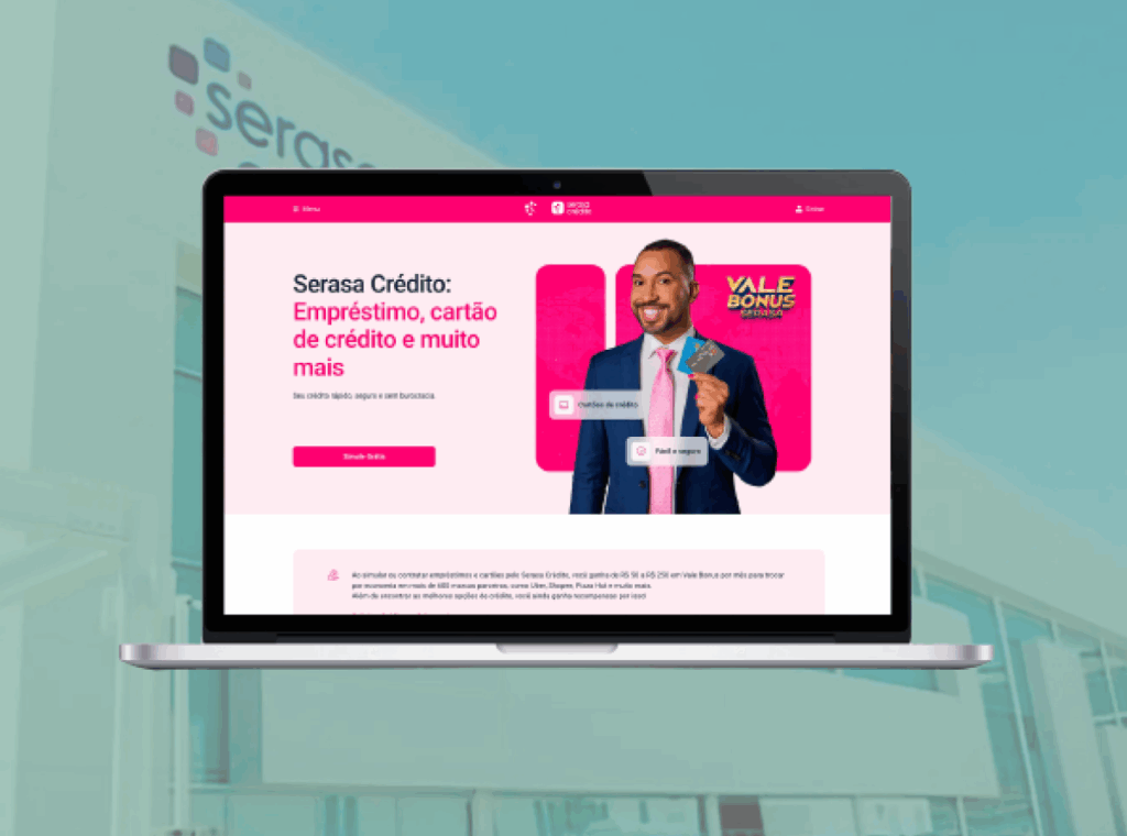 Imagem Projeto do Serasa Crédito feito por Augusto Alexandre UX UI PRODUCT DESIGNER